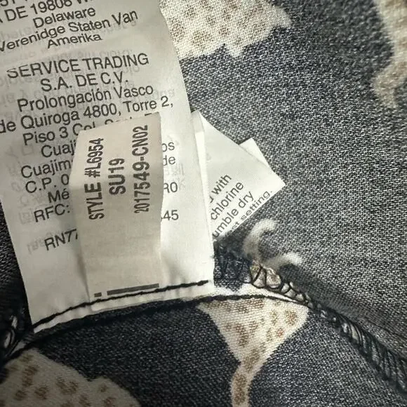 J.‎ Crew Cheetah Navy Blue Mini Wrap Dress Size 2 - Picture 6 of 7